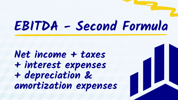 EBITDA - net income plus taxes plus interest + D&A (1)