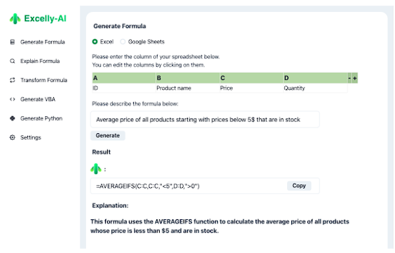 24 best AI tools for Excel (for finance, formulas, and more)
