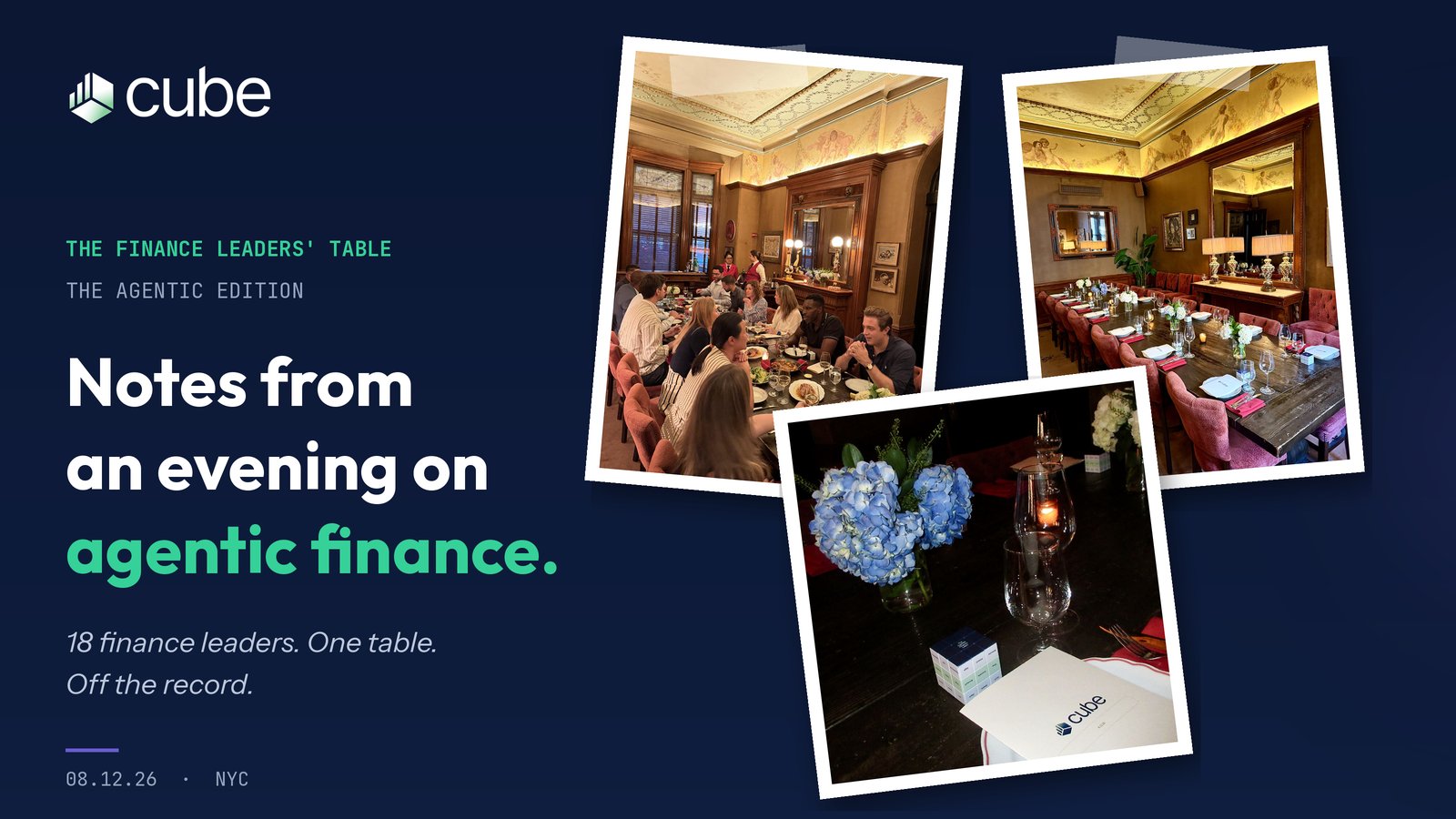 The data underneath the model: an evening with finance leaders on agentic finance