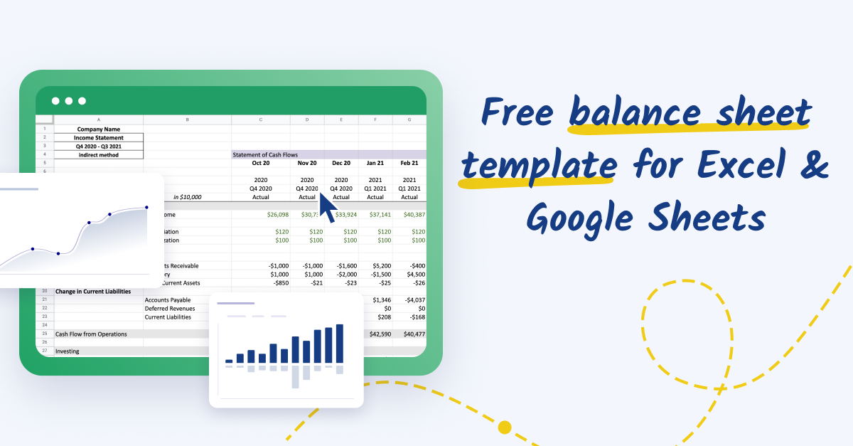 Free balance sheet template for Excel & Google Sheets
