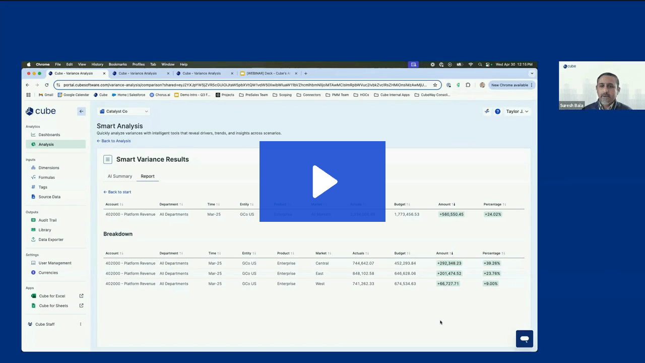 Cubes ai for fp&a context accuracy & control