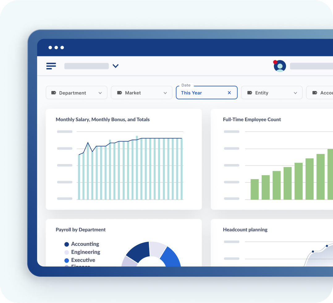 Headcount planning dashboard