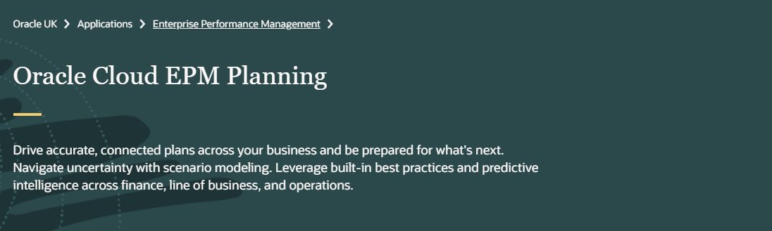 Oracle Business Budgeting Software