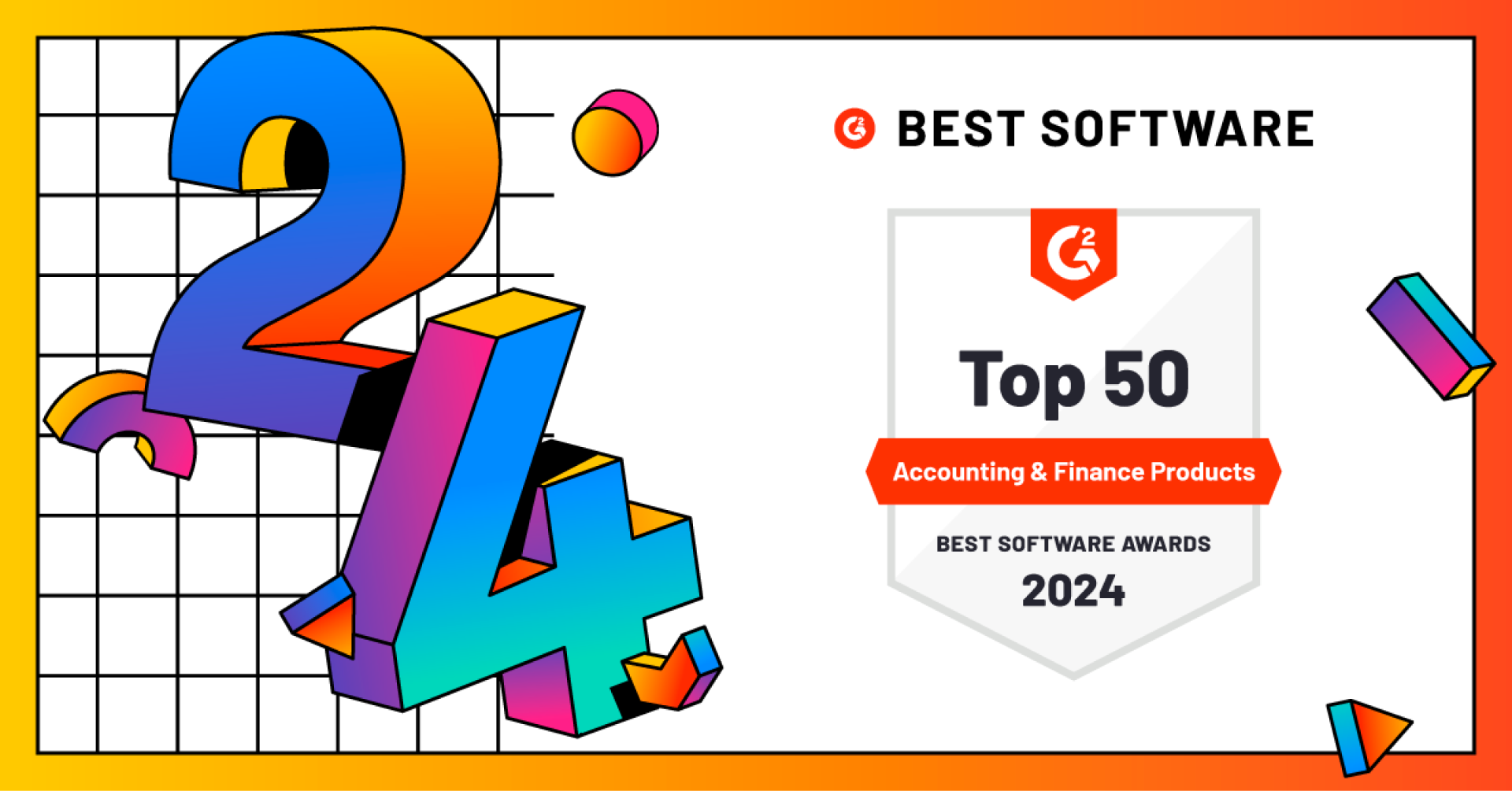Cube lands a spot on G2’s 2024 Best Software Product Awards list for Accounting & Finance Products