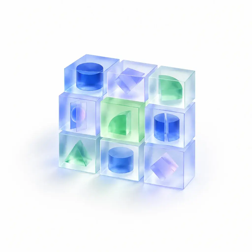 Glass check mark representing accountability