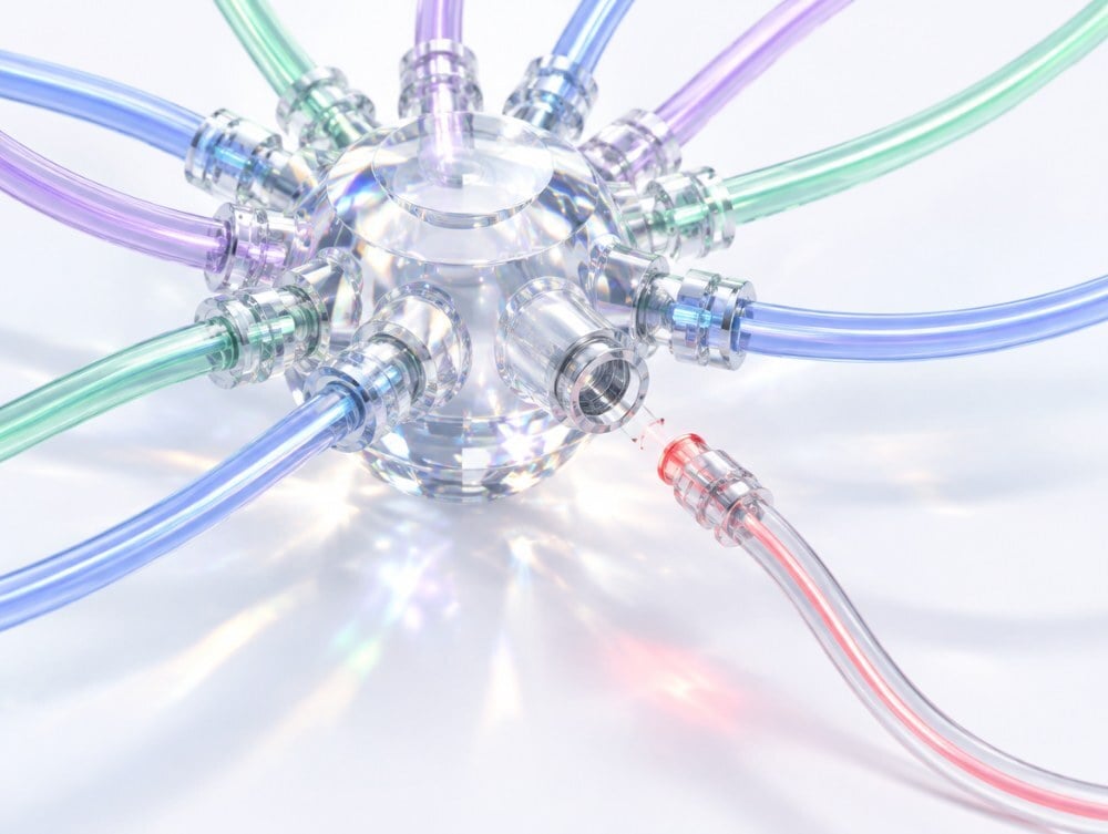 A disconnected glass cable representing AI tools cut off from finance data