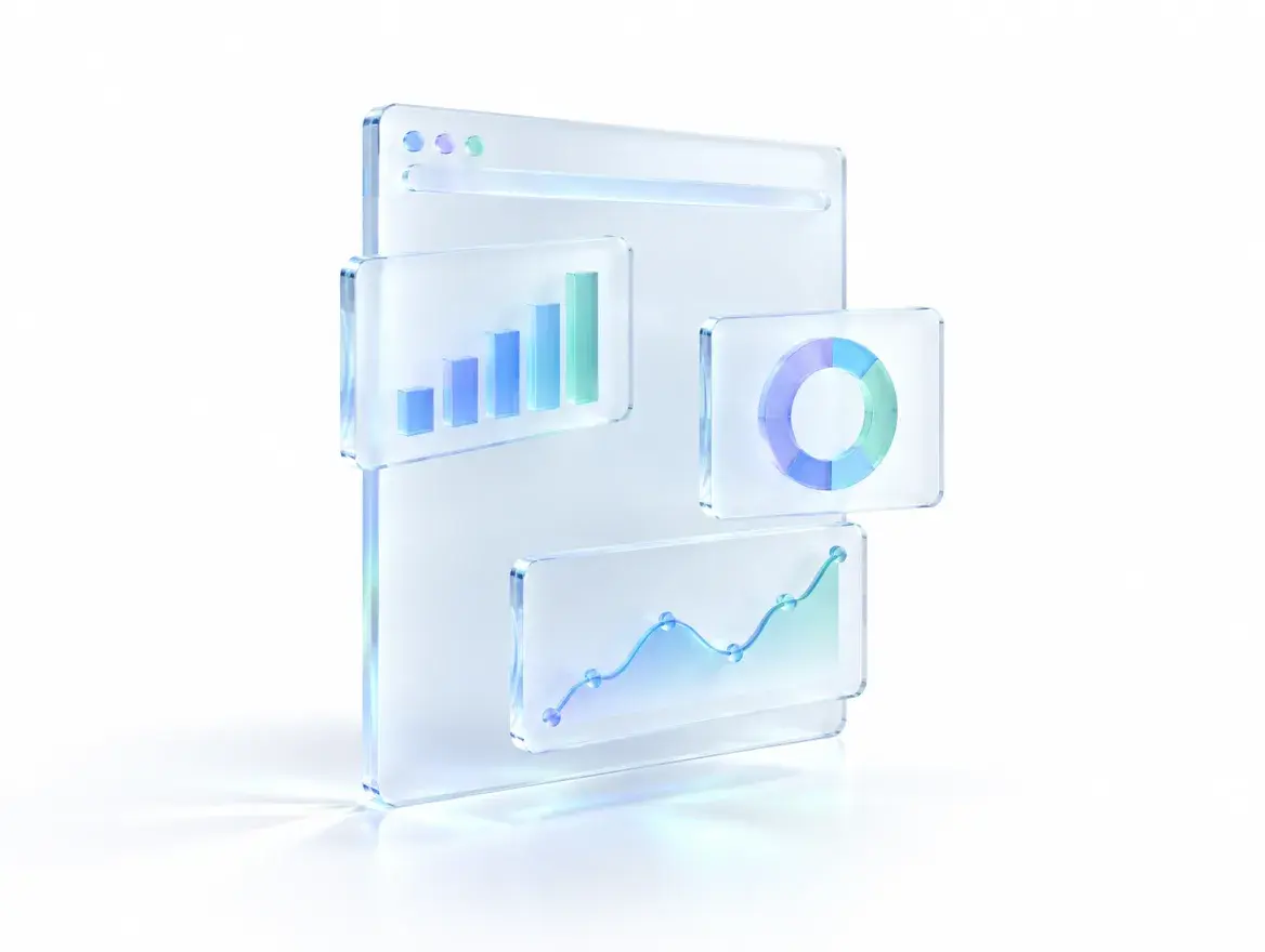 Glass dashboard widgets