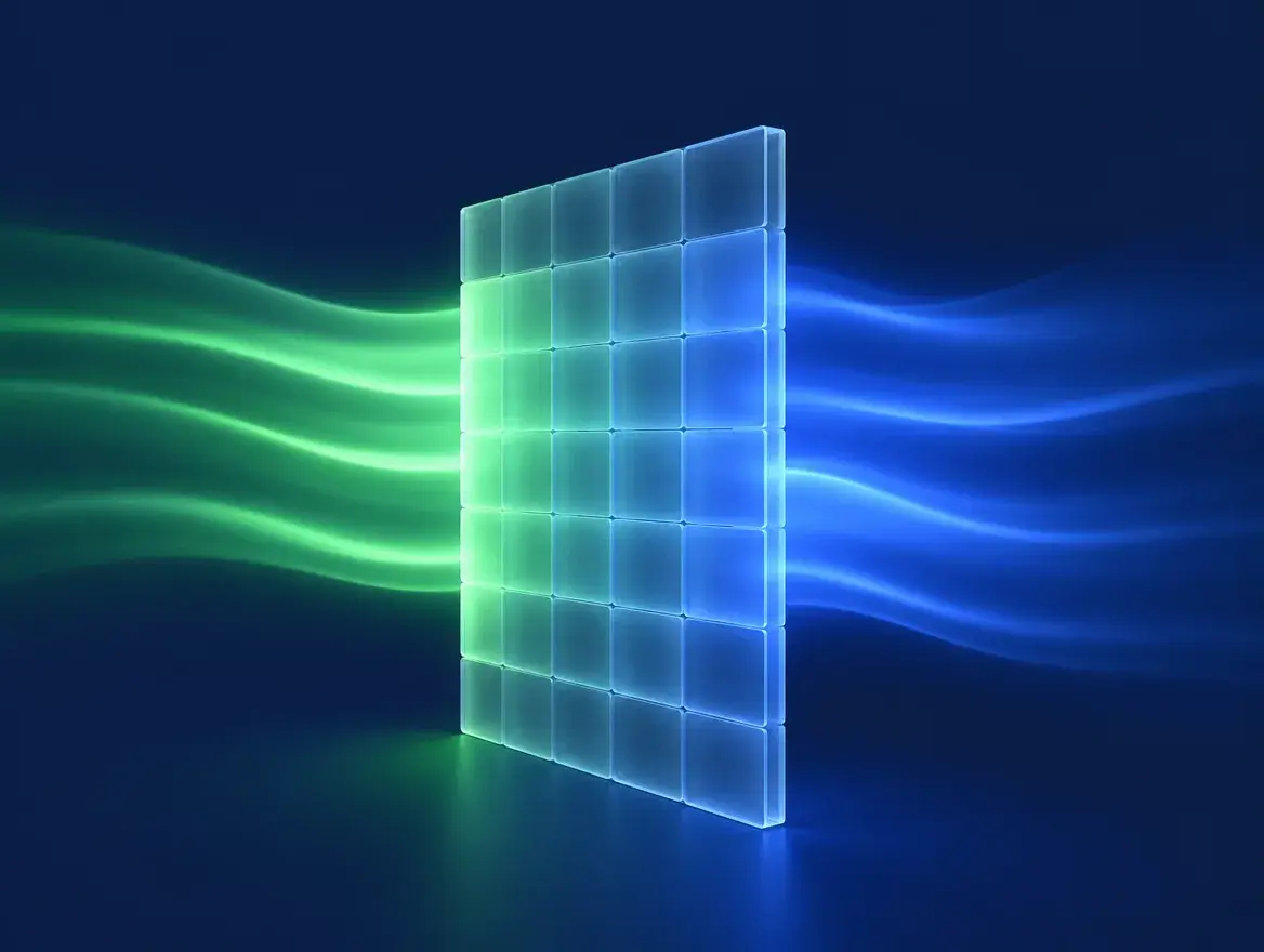 Glass illustration of a Cube surface