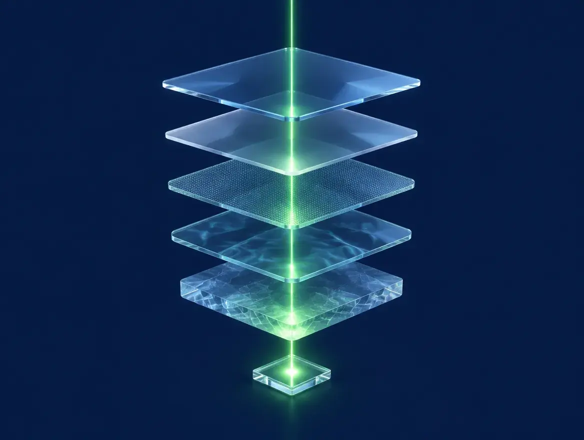 Glass illustration of a Cube surface