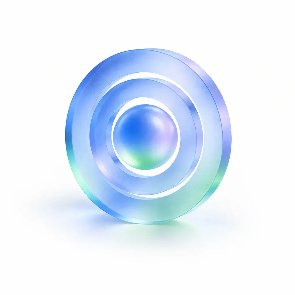 Glass target representing accuracy