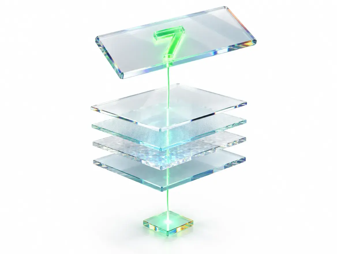 A glass line tracing a number to its source