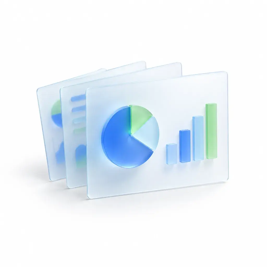 A glass slide deck representing presentations