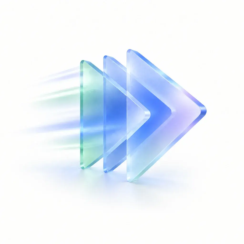 Glass light streak representing speed