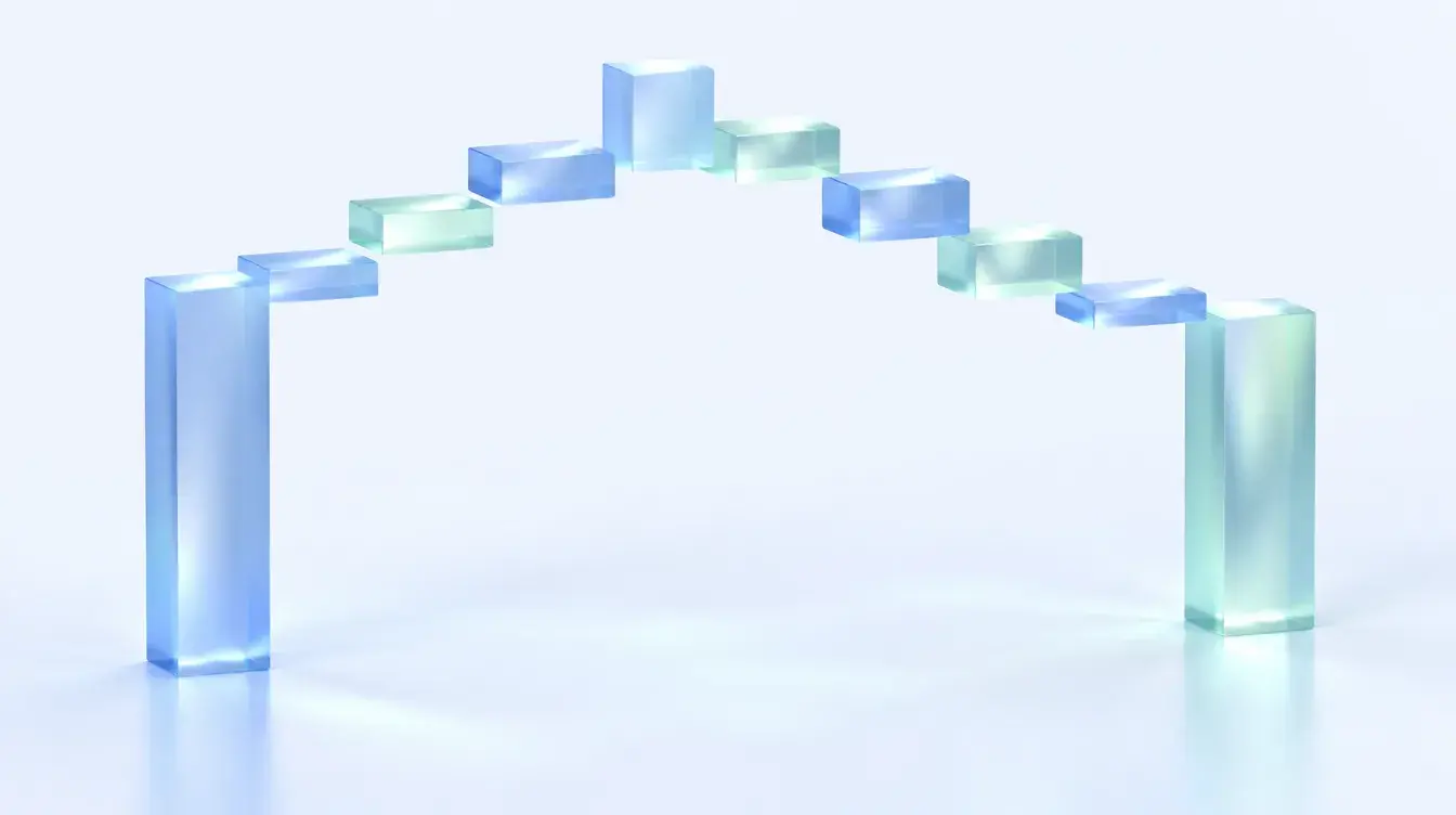 Glass prism illustration for reporting and analysis
